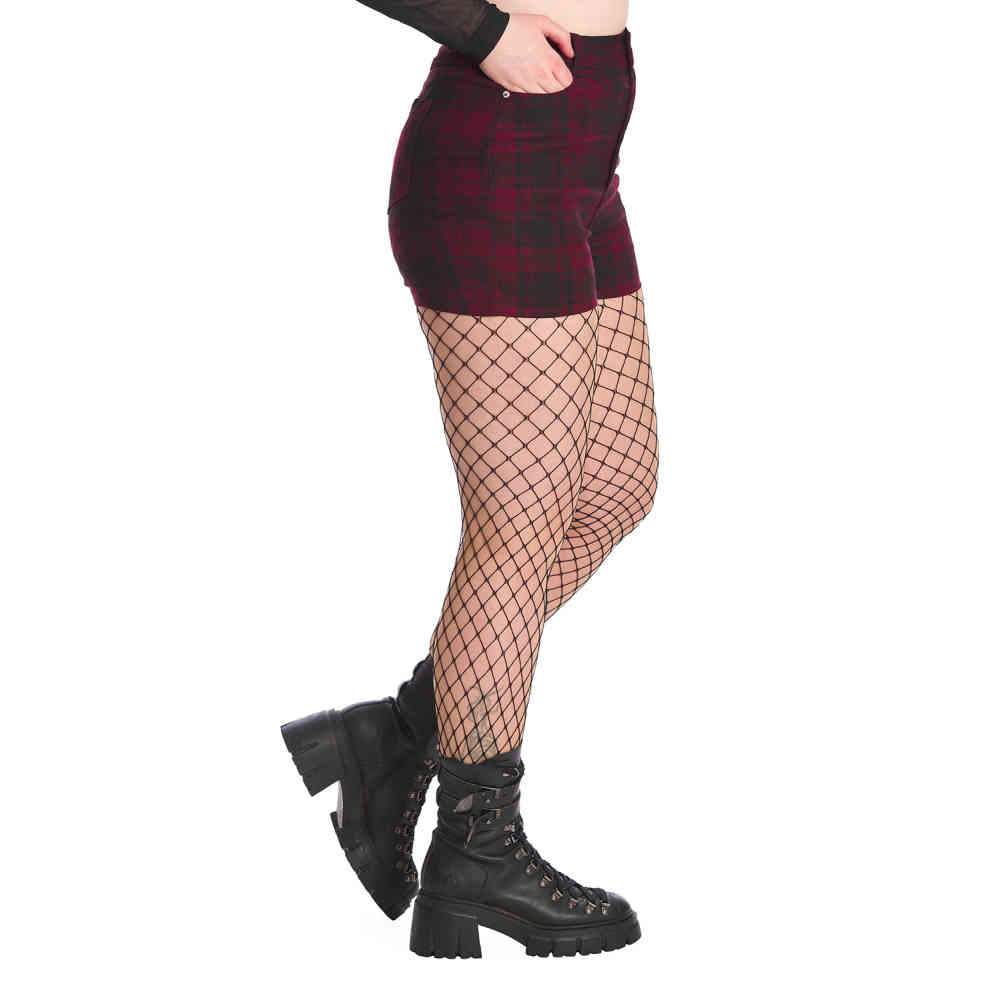 Banned - Distressed Chicks Korte broek - Bordeaux rood
